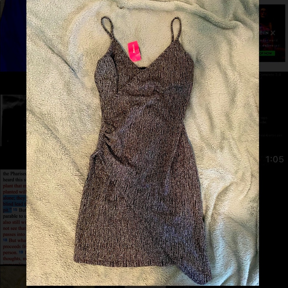 Love Culture Silver and Black Glitter Dress